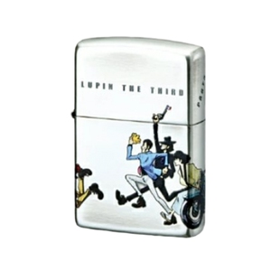 ZIPPO芝宝打火机鲁邦三世复古风不二子四人追逐银色正品日本直邮
