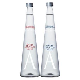 智利进口ANDES安第斯天然矿泉水含气玻璃瓶气泡水高端进口饮用水
