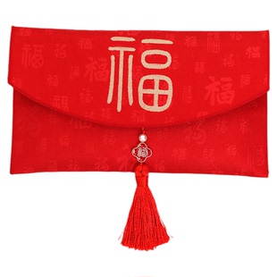 2026马年福字万元布艺红包新年压岁钱包生日大红包周岁利是封乔迁