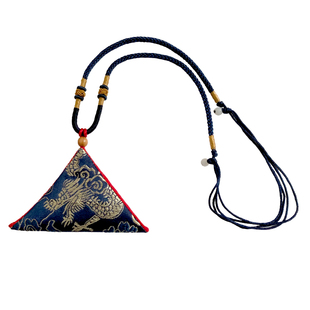 三角形龙护身符福袋平安符袋空袋装符袋随身挂脖香包香囊定制手工