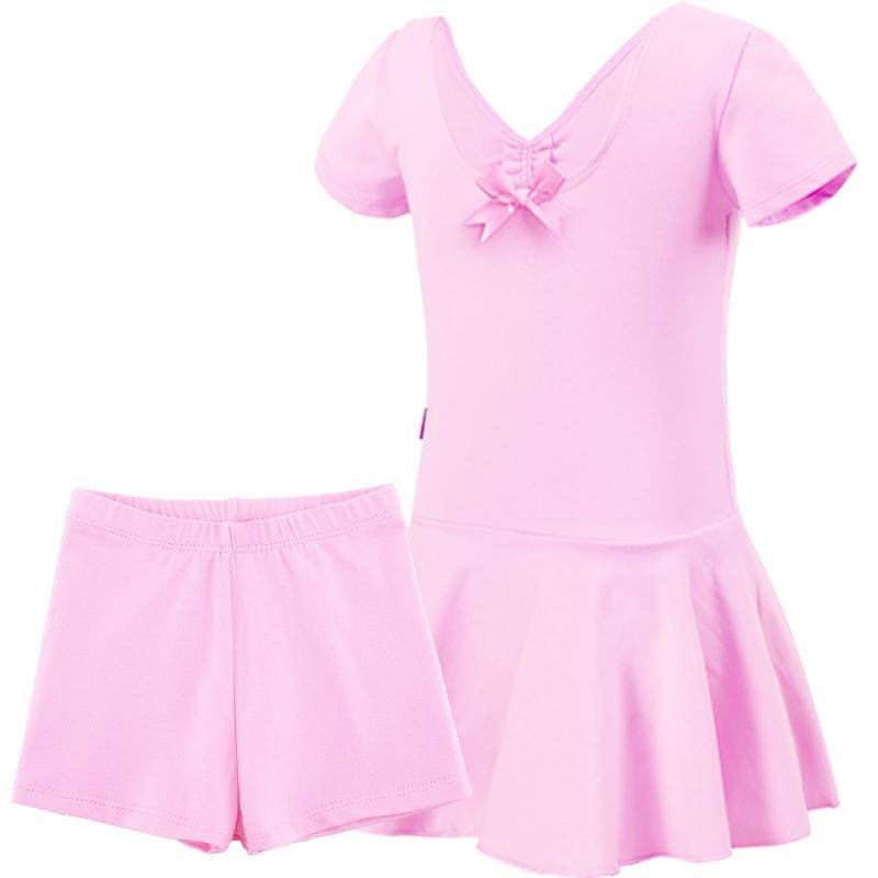儿童舞蹈服分体练功服短裤套装女童长短袖芭蕾舞衣服跳舞裙体操服