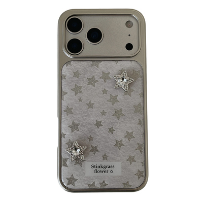 适用苹果手机壳ins简约立体星星