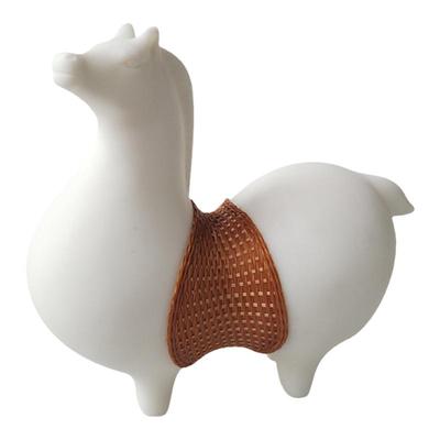 竹丝扣瓷摆件白马生日礼物