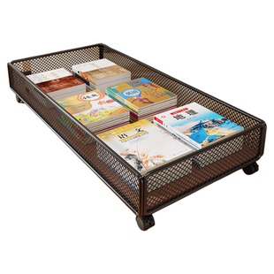 宿舍床底置物架带滑轮可移动收纳筐简易落地储物架卧室床下整理架