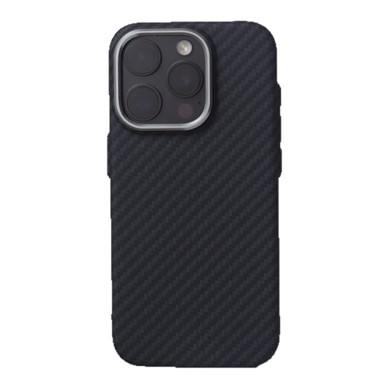 URBAN CASE 纯黑碳纤维纹超薄散热磁吸适用于iPhone17promax手机壳苹果15pro保护套防摔男生个性简