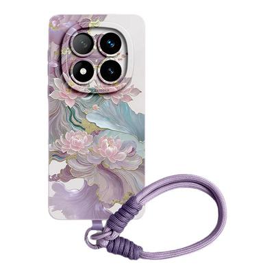 中国风莲波流转编织绳硅胶手机壳