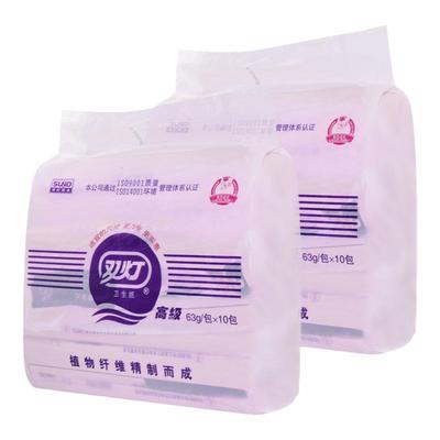 双灯卫生纸63g粉红色刀纸10包10