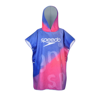 speedo速比涛新款儿童速干浴巾斗篷式吸水巾可穿游泳训练连帽浴袍