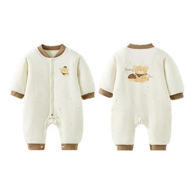 童泰婴儿连体衣纯棉夹棉宝宝哈衣