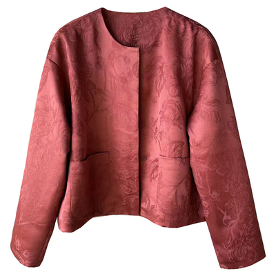 缓圆小香风薄棉服美色香云纱