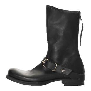 ma十字工装切尔西靴男中筒马丁靴皮带扣时装靴暗黑增高骑士靴