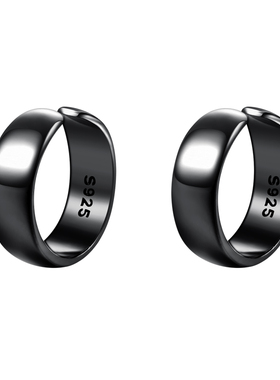 纯银耳夹无耳洞女侧耳骨夹男耳环