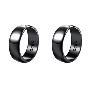 925纯银耳夹无耳洞女酷帅耳钉男生无痛侧耳骨夹耳骨环耳环假耳饰