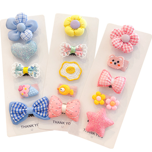 婴儿汗毛夹胎毛夹女宝宝发夹不伤发碎发儿童可爱头饰婴幼儿刘海夹