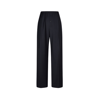 LESS松紧腰通勤直筒西装裤子女