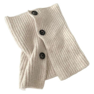 羽绒服防脏领子保护套护领防脏神器免缝百搭网红钮扣针织围脖假领