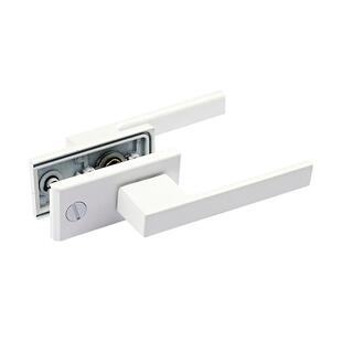 卫生间门锁长虹玻璃门锁铝合金静音门把手磁吸舌白色浴室厕所门锁