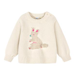 【秋冬可爱穿搭】迷你巴拉巴拉女童兔子毛衣儿童宝宝入园加绒裤子