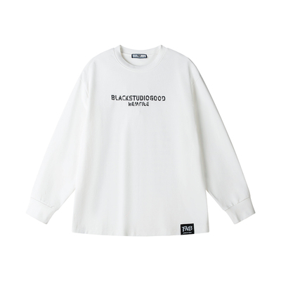 FNB美式潮牌极简风卫衣男女同款秋字母印花长袖休闲街头风打底衫