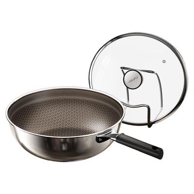 【严选品牌】钛炒锅蜂窝不粘耐用