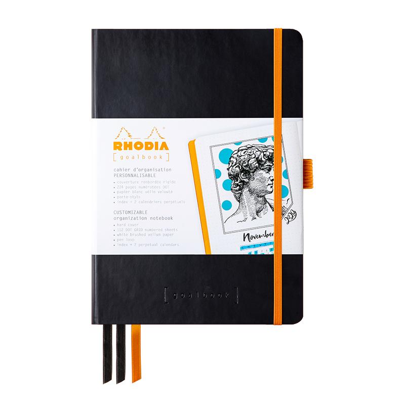 Rhodia/罗地亚笔记本硬皮目标本免费刻字手帐本子文艺青年学习笔记本高颜值日历记事本简约ins风