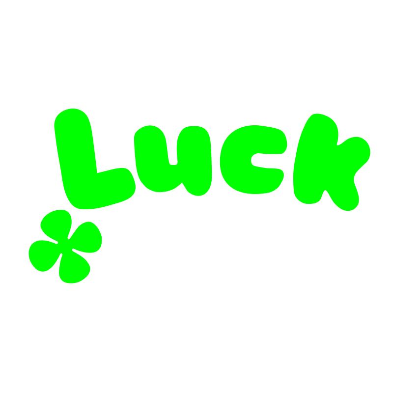 LUCK  DAY汽车贴纸车身划痕遮挡幸运每一天英文电动车反光装饰贴