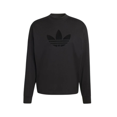 阿迪达斯三叶草2026春男棉质针织运动宽松大LOGO长袖T恤KD6575