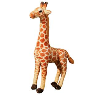 大号仿真长颈鹿公仔毛绒玩具摆件假动物模型摄影道具玩偶儿童礼物