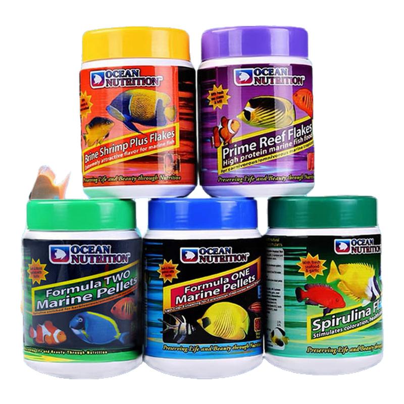 正品海洋牌鱼粮海水鱼饲料荤食素食颗粒薄片挑嘴鱼海水鱼粮海鱼粮