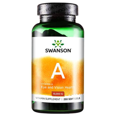 美国swanson斯旺森维生素A软胶囊250粒/瓶 活性维a视黄醇明眸亮眼