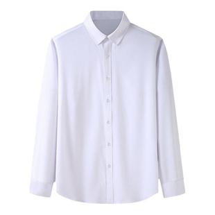 加绒送领带白衬衫男士长袖韩版正装衬衣蓝黑色修身商务正装免烫寸