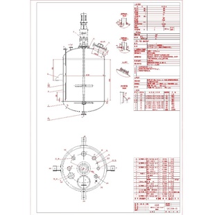 液氨储罐不锈钢搅拌机械制图代画CAD指导化工设备压力容器设计SW6