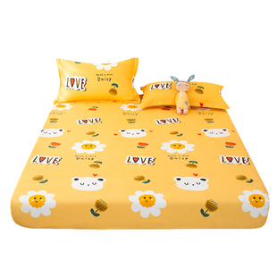 加厚纯棉床笠单件全棉床套1.8米床垫防滑保护罩1.5全包床罩三件套