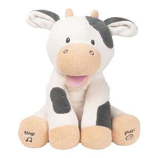 美国Baby Gund声动菲比小象哞哞奶牛毛绒儿童安抚玩具生日礼物