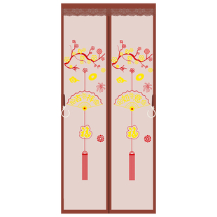 2025新款防蚊门帘磁性高档家用免打孔隔断帘蚊帐魔术贴纱门纱窗帘