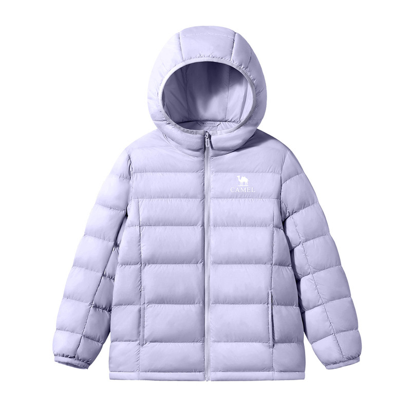 骆驼儿童羽绒服轻薄款2026新款保暖加厚青少年面包服女童短款外套