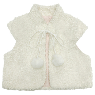 西子瓦日杂风古早风日系可爱甜美仿泰迪毛学院百搭短款小外披外套