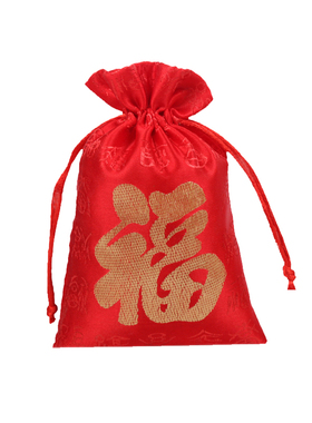 红色束口袋福袋礼品袋