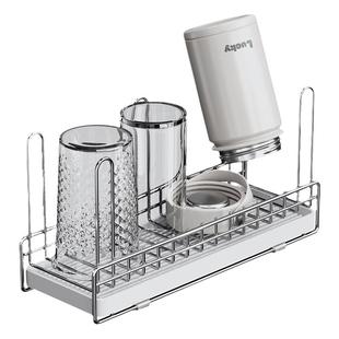 304不锈钢水杯架子置物架桌面高颜值级感厨房桌边倒挂茶杯沥水架