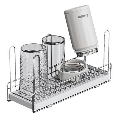 304不锈钢水杯架子置物架桌面高颜值级感厨房桌边倒挂茶杯沥水架