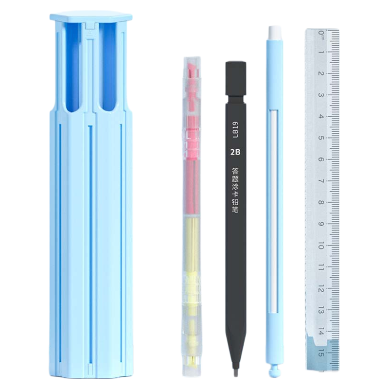 六边形便携款网红实用型文具盒笔袋男生男高中生铅笔盒黑科技笔盒