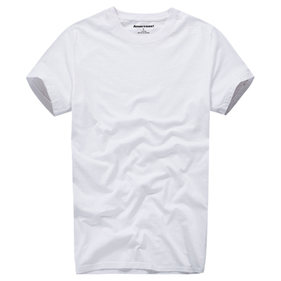 af宽松透气纯色打底衫男纯棉短袖