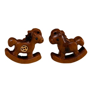 雷击枣木生肖马童趣木马diy小马汽车包包钥匙扣马上暴富挂件吊坠