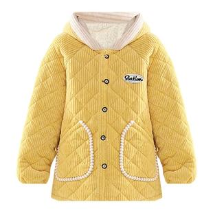 冬季学生棉衣外套短款宽松棉服女灯芯绒加厚加绒大码罩衣棉袄上衣