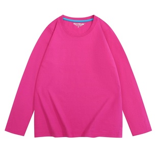 春秋彩色伴娘服长袖T恤女宽松纯棉圆领长袖沙雕姐妹闺蜜套装上衣