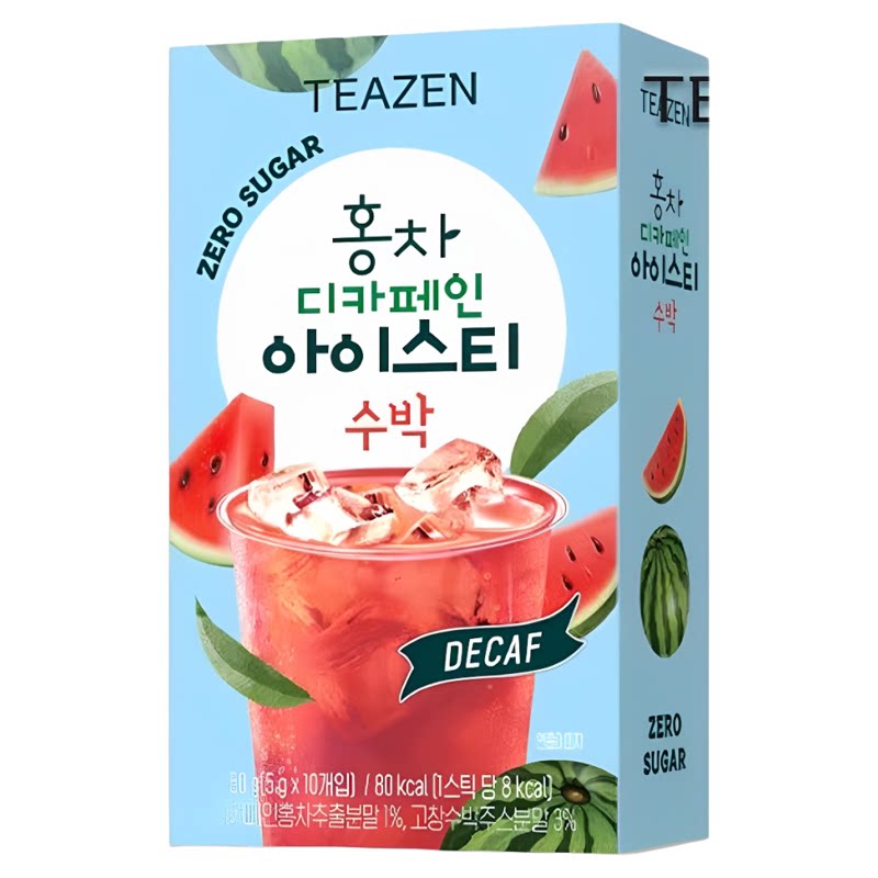 韩国进口teazen西瓜桃子柠檬味冰红茶速溶饮料茶粉冷泡冰茶无砂糖