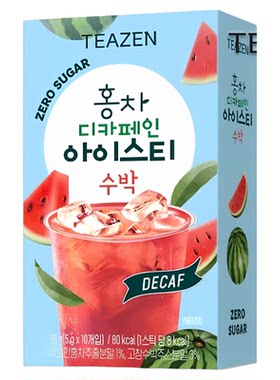 韩国teazen西瓜桃子速溶冰红茶