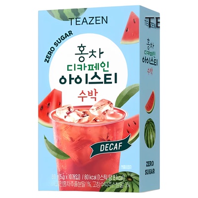 韩国teazen西瓜桃子速溶冰红茶