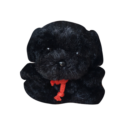 小黑狗毛绒玩偶小狗挂件豆袋公仔