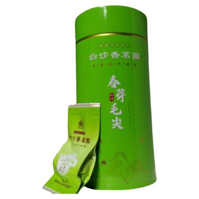 明前春茶2024毛尖绿茶海南白沙陨石坑茶300g罐装小包包邮